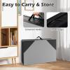 imageGiantex 4x10x 2quot Gymnastics Mat 4Panel Folding Aerobics Exercise Mat wHook ampamp Loop Fastener Carrying Handle Portable Tumbling Mat for Stretching Yoga Cheerleading Martial ArtsGreyBlack