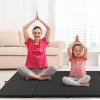 imageGiantex 4x10x 2quot Gymnastics Mat 4Panel Folding Aerobics Exercise Mat wHook ampamp Loop Fastener Carrying Handle Portable Tumbling Mat for Stretching Yoga Cheerleading Martial ArtsBlack