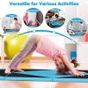 imageGiantex 4x10x 2quot Gymnastics Mat 4Panel Folding Aerobics Exercise Mat wHook ampamp Loop Fastener Carrying Handle Portable Tumbling Mat for Stretching Yoga Cheerleading Martial ArtsBlackBlue