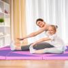 imageGiantex 4x10x 2quot Gymnastics Mat 4Panel Folding Aerobics Exercise Mat wHook ampamp Loop Fastener Carrying Handle Portable Tumbling Mat for Stretching Yoga Cheerleading Martial ArtsPinkPurple