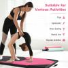imageGiantex 4x10x 2quot Gymnastics Mat 4Panel Folding Aerobics Exercise Mat wHook ampamp Loop Fastener Carrying Handle Portable Tumbling Mat for Stretching Yoga Cheerleading Martial ArtsRoseBlack