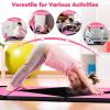 imageGiantex 4x10x 2quot Gymnastics Mat 4Panel Folding Aerobics Exercise Mat wHook ampamp Loop Fastener Carrying Handle Portable Tumbling Mat for Stretching Yoga Cheerleading Martial ArtsBlackRose