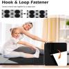imageGiantex 4x10x 2quot Gymnastics Mat 4Panel Folding Aerobics Exercise Mat wHook ampamp Loop Fastener Carrying Handle Portable Tumbling Mat for Stretching Yoga Cheerleading Martial ArtsGreyBlack