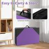 imageGiantex 4x10x 2quot Gymnastics Mat 4Panel Folding Aerobics Exercise Mat wHook ampamp Loop Fastener Carrying Handle Portable Tumbling Mat for Stretching Yoga Cheerleading Martial ArtsPurpleBlack