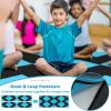 imageGiantex 4x10x 2quot Gymnastics Mat 4Panel Folding Aerobics Exercise Mat wHook ampamp Loop Fastener Carrying Handle Portable Tumbling Mat for Stretching Yoga Cheerleading Martial ArtsBlackBlue