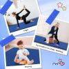 imageGiantex 4x10x 2quot Gymnastics Mat 4Panel Folding Aerobics Exercise Mat wHook ampamp Loop Fastener Carrying Handle Portable Tumbling Mat for Stretching Yoga Cheerleading Martial ArtsBlue