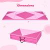 imageGiantex 4x10x 2quot Gymnastics Mat 4Panel Folding Aerobics Exercise Mat wHook ampamp Loop Fastener Carrying Handle Portable Tumbling Mat for Stretching Yoga Cheerleading Martial ArtsRosePink