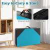 imageGiantex 4x10x 2quot Gymnastics Mat 4Panel Folding Aerobics Exercise Mat wHook ampamp Loop Fastener Carrying Handle Portable Tumbling Mat for Stretching Yoga Cheerleading Martial ArtsBlueBlack