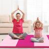 imageGiantex 4x10x 2quot Gymnastics Mat 4Panel Folding Aerobics Exercise Mat wHook ampamp Loop Fastener Carrying Handle Portable Tumbling Mat for Stretching Yoga Cheerleading Martial ArtsLight PinkPink