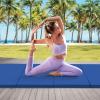 imageGiantex 4x10x 2quot Gymnastics Mat 4Panel Folding Aerobics Exercise Mat wHook ampamp Loop Fastener Carrying Handle Portable Tumbling Mat for Stretching Yoga Cheerleading Martial ArtsBlue
