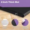 imageGiantex 4x10x 2quot Gymnastics Mat 4Panel Folding Aerobics Exercise Mat wHook ampamp Loop Fastener Carrying Handle Portable Tumbling Mat for Stretching Yoga Cheerleading Martial ArtsPurpleBlack