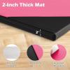 imageGiantex 4x10x 2quot Gymnastics Mat 4Panel Folding Aerobics Exercise Mat wHook ampamp Loop Fastener Carrying Handle Portable Tumbling Mat for Stretching Yoga Cheerleading Martial ArtsRoseBlack