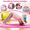 imageGiantex 4x10x 2quot Gymnastics Mat 4Panel Folding Aerobics Exercise Mat wHook ampamp Loop Fastener Carrying Handle Portable Tumbling Mat for Stretching Yoga Cheerleading Martial ArtsRosePink