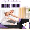 imageGiantex 4x10x 2quot Gymnastics Mat 4Panel Folding Aerobics Exercise Mat wHook ampamp Loop Fastener Carrying Handle Portable Tumbling Mat for Stretching Yoga Cheerleading Martial ArtsPurpleBlack