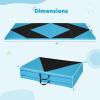 imageGiantex 4x10x 2quot Gymnastics Mat 4Panel Folding Aerobics Exercise Mat wHook ampamp Loop Fastener Carrying Handle Portable Tumbling Mat for Stretching Yoga Cheerleading Martial ArtsBlackBlue