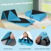 imageGiantex 4x10x 2quot Gymnastics Mat 4Panel Folding Aerobics Exercise Mat wHook ampamp Loop Fastener Carrying Handle Portable Tumbling Mat for Stretching Yoga Cheerleading Martial ArtsBlackBlue