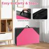 imageGiantex 4x10x 2quot Gymnastics Mat 4Panel Folding Aerobics Exercise Mat wHook ampamp Loop Fastener Carrying Handle Portable Tumbling Mat for Stretching Yoga Cheerleading Martial ArtsRoseBlack