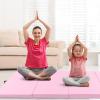 imageGiantex 4x10x 2quot Gymnastics Mat 4Panel Folding Aerobics Exercise Mat wHook ampamp Loop Fastener Carrying Handle Portable Tumbling Mat for Stretching Yoga Cheerleading Martial ArtsPink