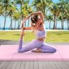 imageGiantex 4x10x 2quot Gymnastics Mat 4Panel Folding Aerobics Exercise Mat wHook ampamp Loop Fastener Carrying Handle Portable Tumbling Mat for Stretching Yoga Cheerleading Martial ArtsPink