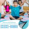 imageGiantex 4x10x 2quot Gymnastics Mat 4Panel Folding Aerobics Exercise Mat wHook ampamp Loop Fastener Carrying Handle Portable Tumbling Mat for Stretching Yoga Cheerleading Martial ArtsPinkLight Blue