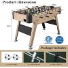 imageGiantex 54 Inch Foosball Table  Wood Football Table Competition Sized Arcade Soccer Game Table with 2 Balls Full Size Foosball Table Adult Size for Kids Teens Home Game Room Oak