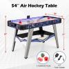 imageGiantex 54quot Air Hockey Table  Arcade Hockey Table Gaming Set wLED Electronic Scoring ampamp Lights 2 Pucks 2 Pushers Powerful 12V Motor Air Hockey Game Table for Kids Adults Game Room Home Office