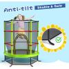 imageGiantex 55 Mini Kids Trampoline With Safety Enclosure Net ASTM Approved NoGap Safe Design Easy to Assemble 46 Ft Outdoor Indoor Small ToddlerGreen