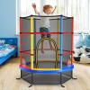 imageGiantex 55 Mini Kids Trampoline With Safety Enclosure Net ASTM Approved NoGap Safe Design Easy to Assemble 46 Ft Outdoor Indoor Small ToddlerMulticolor