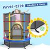imageGiantex 55 Mini Kids Trampoline With Safety Enclosure Net ASTM Approved NoGap Safe Design Easy to Assemble 46 Ft Outdoor Indoor Small ToddlerMulticolor