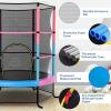 imageGiantex 55 Mini Kids Trampoline With Safety Enclosure Net ASTM Approved NoGap Safe Design Easy to Assemble 46 Ft Outdoor Indoor Small ToddlerPinkBlue