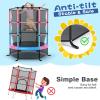 imageGiantex 55 Mini Kids Trampoline With Safety Enclosure Net ASTM Approved NoGap Safe Design Easy to Assemble 46 Ft Outdoor Indoor Small ToddlerPinkBlue