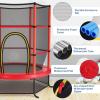 imageGiantex 55 Mini Kids Trampoline With Safety Enclosure Net ASTM Approved NoGap Safe Design Easy to Assemble 46 Ft Outdoor Indoor Small ToddlerRed