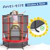 imageGiantex 55 Mini Kids Trampoline With Safety Enclosure Net ASTM Approved NoGap Safe Design Easy to Assemble 46 Ft Outdoor Indoor Small ToddlerRed