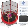 imageGiantex 55 Mini Kids Trampoline With Safety Enclosure Net ASTM Approved NoGap Safe Design Easy to Assemble 46 Ft Outdoor Indoor Small ToddlerRed