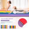 imageGiantex 6x4x2 Gymnastics Mat Folding AntiTear Tumbling Mat wCarrying Handles Hook and Loop Fastener Lightweight Gymnastics Panel Mat Folding Exercise Aerobics Mats for Gym HomeMuticolor