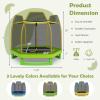 imageGiantex 7 Ft Trampoline for Kids Heavy Duty Steel Frame Small Mini Toddler Trampoline Great Gifts for Boys Girls Outdoor Indoor Kids Trampoline with Net for Age 38Yellow Green