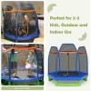 imageGiantex 7 Ft Trampoline for Kids Heavy Duty Steel Frame Small Mini Toddler Trampoline Great Gifts for Boys Girls Outdoor Indoor Kids Trampoline with Net for Age 38Blue Green