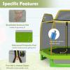 imageGiantex 7 Ft Trampoline for Kids Heavy Duty Steel Frame Small Mini Toddler Trampoline Great Gifts for Boys Girls Outdoor Indoor Kids Trampoline with Net for Age 38Yellow Green