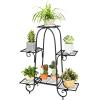 imageGiantex 7 Tiers Metal Plant Stand Flower Pots Holder Plant Display Rack for Patio Garden Balcony Home Indoor Outdoor Storage Shelf Decorative Planter Vertical Flowerpot Holder 7 Tier6 Tier