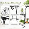 imageGiantex 7 Tiers Metal Plant Stand Flower Pots Holder Plant Display Rack for Patio Garden Balcony Home Indoor Outdoor Storage Shelf Decorative Planter Vertical Flowerpot Holder 7 Tier6 Tier