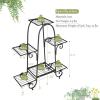 imageGiantex 7 Tiers Metal Plant Stand Flower Pots Holder Plant Display Rack for Patio Garden Balcony Home Indoor Outdoor Storage Shelf Decorative Planter Vertical Flowerpot Holder 7 Tier6 Tier