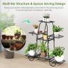 imageGiantex 7 Tiers Metal Plant Stand Flower Pots Holder Plant Display Rack for Patio Garden Balcony Home Indoor Outdoor Storage Shelf Decorative Planter Vertical Flowerpot Holder 7 Tier7 Tier