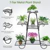 imageGiantex 7 Tiers Metal Plant Stand Flower Pots Holder Plant Display Rack for Patio Garden Balcony Home Indoor Outdoor Storage Shelf Decorative Planter Vertical Flowerpot Holder 7 Tier7 Tier