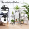 imageGiantex 7 Tiers Metal Plant Stand Flower Pots Holder Plant Display Rack for Patio Garden Balcony Home Indoor Outdoor Storage Shelf Decorative Planter Vertical Flowerpot Holder 7 Tier6 Tier