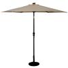 imageGiantex 9ft Market Patio Umbrella w Solar Lights Outdoor Table Umbrella w Push Button Tilt and Crank for Market Garden Beach Pool