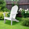 imageGiantex Adirondack Chair Acacia Wood Outdoor Chairs with 350 lbs Weight Capacity Weather Resistant Lounge Armchair for Yard Patio Garden Poolside Balcony Deck Fire Pit Chairs GrayWhite