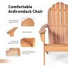 imageGiantex Adirondack Chair Acacia Wood Outdoor Chairs with 350 lbs Weight Capacity Weather Resistant Lounge Armchair for Yard Patio Garden Poolside Balcony Deck Fire Pit Chairs GrayNatural