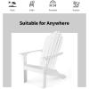 imageGiantex Adirondack Chair Acacia Wood Outdoor Chairs with 350 lbs Weight Capacity Weather Resistant Lounge Armchair for Yard Patio Garden Poolside Balcony Deck Fire Pit Chairs GrayWhite