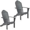 imageGiantex Adirondack Chair Acacia Wood Outdoor Chairs with 350 lbs Weight Capacity Weather Resistant Lounge Armchair for Yard Patio Garden Poolside Balcony Deck Fire Pit Chairs GrayGrey