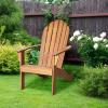 imageGiantex Adirondack Chair Acacia Wood Outdoor Chairs with 350 lbs Weight Capacity Weather Resistant Lounge Armchair for Yard Patio Garden Poolside Balcony Deck Fire Pit Chairs GrayNatural
